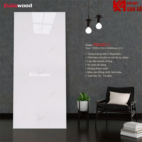 Tấm Ốp Tường PVC Giả Đá Galawood-231